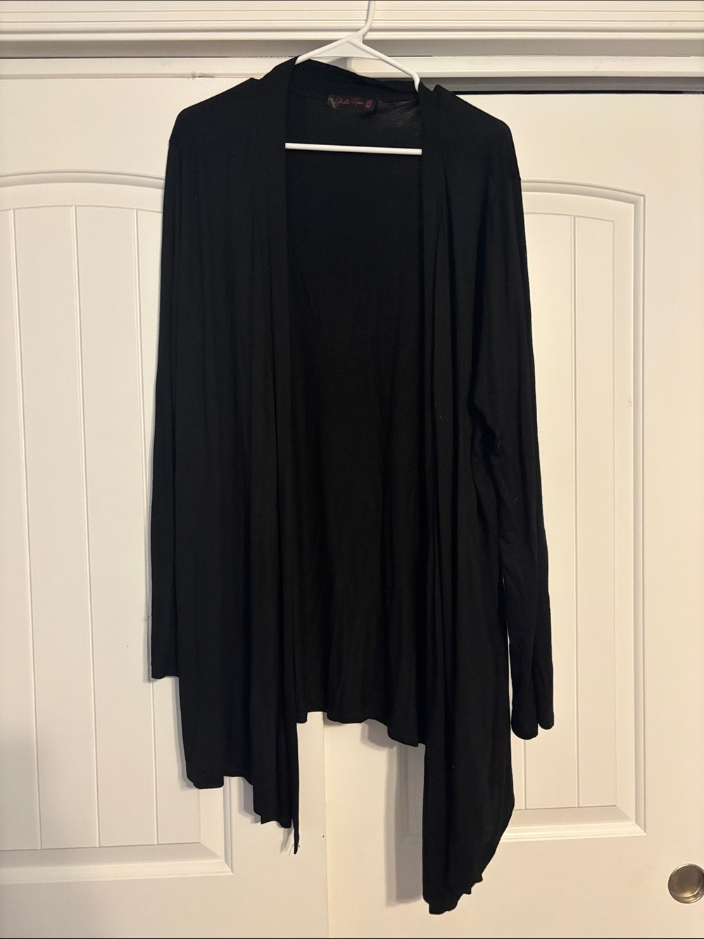Black Open-Front Women's Drape Cardigan - Unbranded
